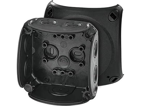 Hensel Cable junction box for indoor installations black IP66 with membrane glands DK 0200 B 62000295