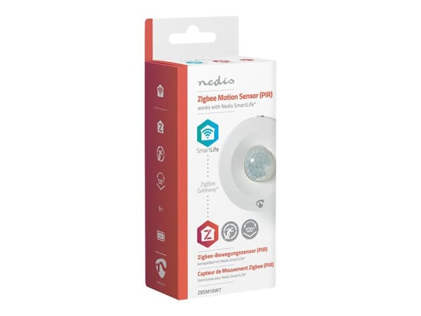 Nedis Smart PIR Motion Sensor - Bevegelsessensor - trådløs - ZigBee - 2400 - 2483 Mhz - hvit