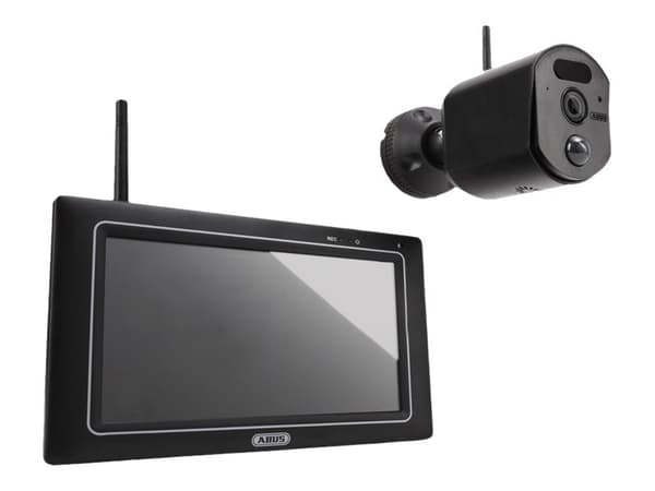 ABUS EasyLook BasicSet - Skjerm + kamera(er) - AC-drevet - 7" LCD - 1 kamera(er) - CMOS - svart