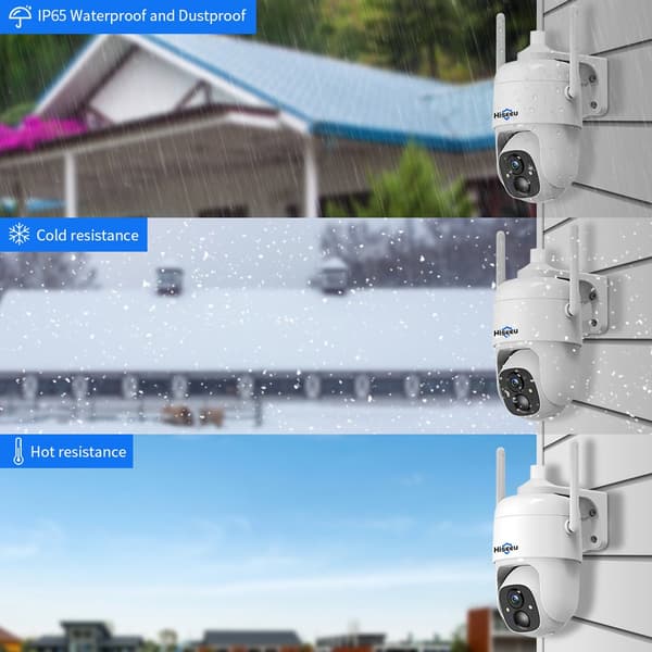 Hiseeu 1080P Professionell Övervakningskamera + Solpanel