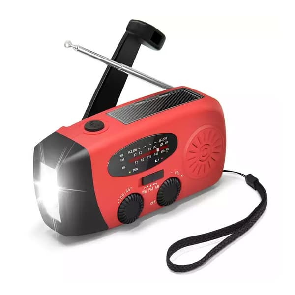 Nödradio Delux 2000mAh Powerbank Dynamo VevRadio Solcell  3-USB