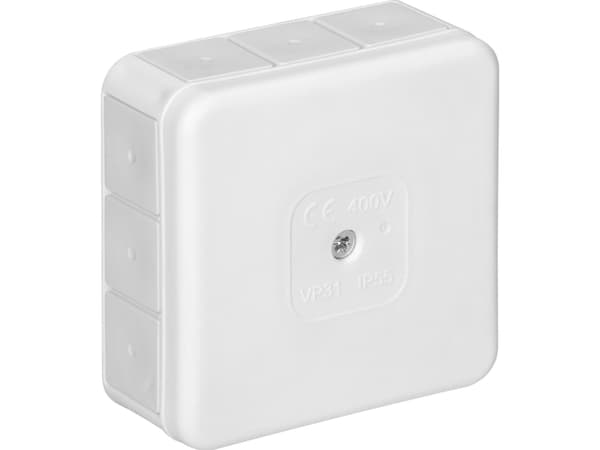 Surface mounted box PRO, IP55, 400V, 12 conduit entries, 85x85x37mm, white, OR-JB-13807/W