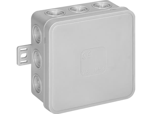 Orno Koblingsboks CLICK, IP54, 12 glands, 85x85x41mm, grå, OR-JB-13803/G