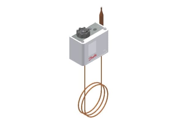 Danfoss KP73 - Termostat, -25-15 gr, Auto, SPDT, Fjernføler, 2000 mm, IP30