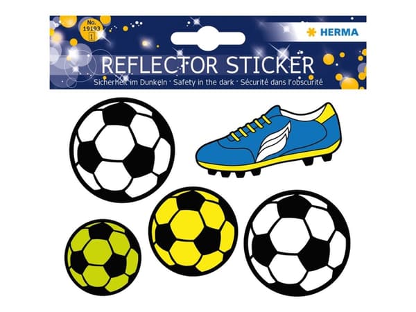 HERMA - Reflective sticker set - 7.8 x 12 cm - Fotball