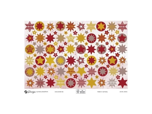 Avery 54616, Paperi, Monivärinen, Christmas pattern, Irroitettava, Paperi, Joulu