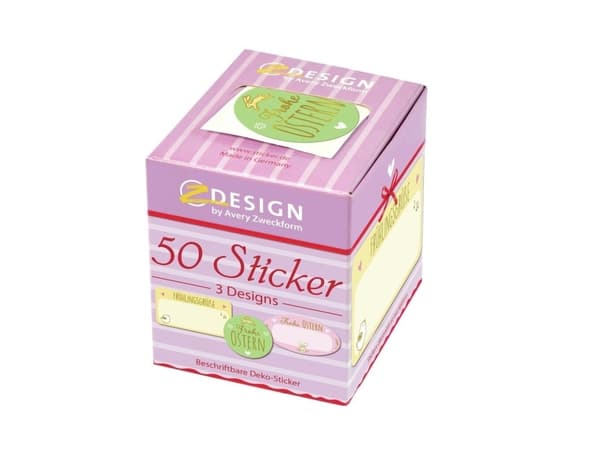 Avery 56857, Papir, Flerfarget, Avtagbar, Easter, Gutt/Jente, 50 stykker