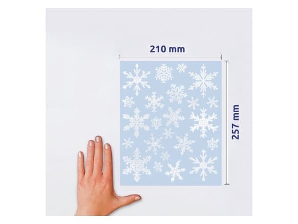 Avery 52298, Folie, Hvit, Stjernemønster, Avtagbar, Vindu, Gutt/Jente