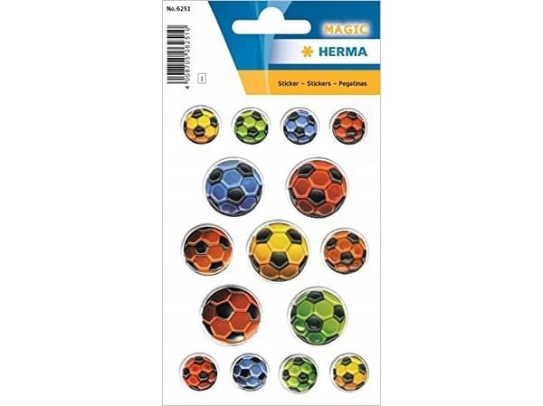 HERMA 6251, Muovi, Monivärinen, Pysyvä, Poika, Lapsi, Jalkapallo, Jalkapallokoulu