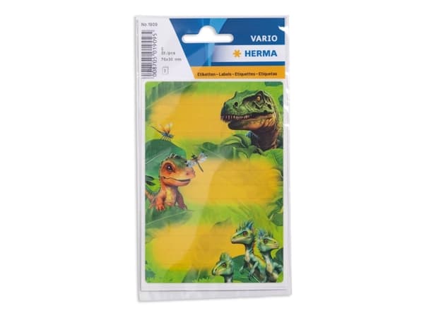 HERMA 1909, Paper, Multicolour, Dinosaur, Permanent, 35 mm, 76 mm