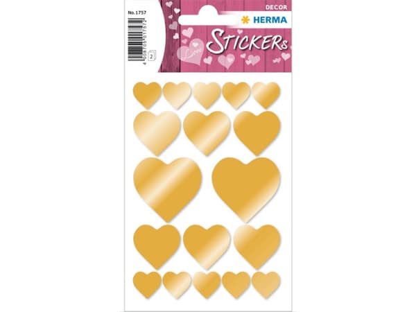HERMA 1757, papper, Guld, Permanent, Flicka, 36 styck, 2 ark