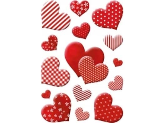 HERMA Flower hearts, Röd, Permanent, Pojke/flicka, Alla hjärtans dag, 45 styck, 3 ark