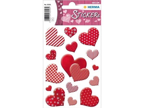 HERMA Flower hearts, Röd, Permanent, Pojke/flicka, Alla hjärtans dag, 45 styck, 3 ark