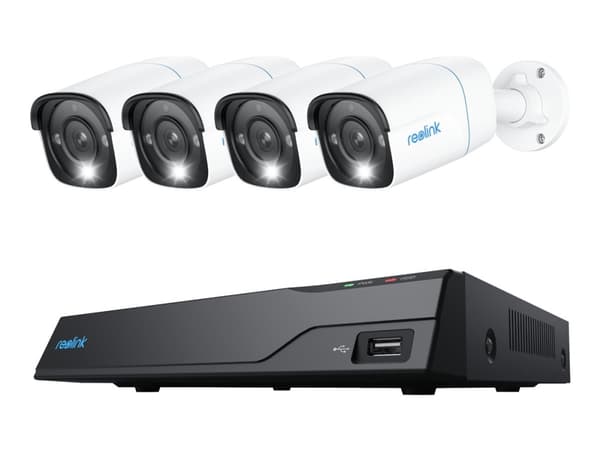 Reolink NVS8-8MB4 - NVR + kamera(er) - AC-drevet, PoE - 8 kanaler 2 TB - 4 kamera(er)