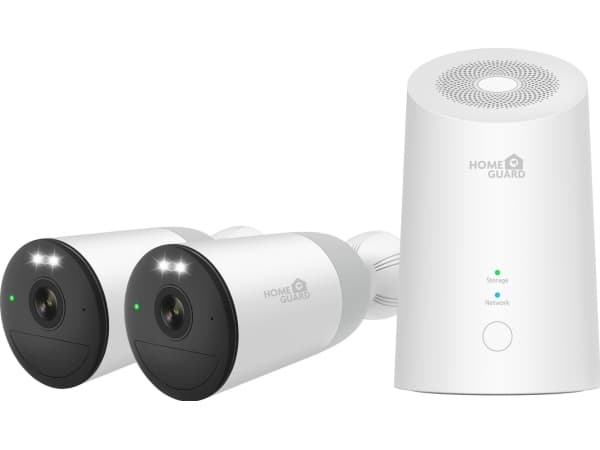 HOMEGUARD Active Defender - NVR + kamera(/or) - växelströmsdriven, batteridriven - 10 kanaler - 2 kameror - CMOS