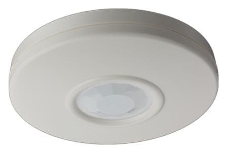 PIR Detektor 360° lavprofil med 7.5m diameter detektering. Monteringshøjde 2 - 3.6m. Hvid