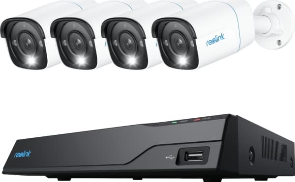 Reolink NVS8-8MB4 - 4K UHD Security System, 8-Channel NVR, 100 ft Crisp Night Vision, 24/7 Recording, Smart Detection, Wired, Bullet, RJ-45, Indoor/o