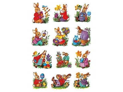HERMA 3876, Monivärinen, Paperi, Rabbits, 3 arkkia