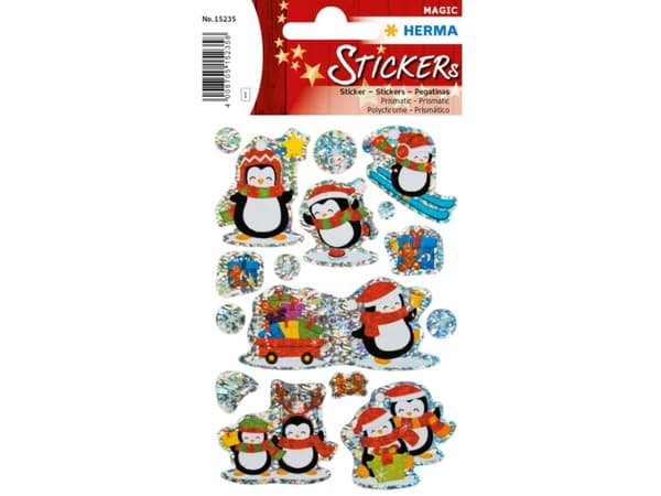 HERMA MAGIC - Dekorationsbindemedel - winter penguins - prismatic - permanent - folie