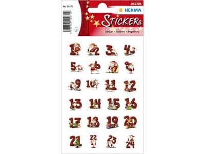 HERMA 15071, papper, Röd, Permanent, Jul, Pojke/flicka, 72 styck