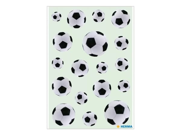 HERMA DECOR - Dekorationsbindemedel - 54 delar - football - 3 ark - permanent - papper