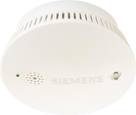 Siemens røgdetektor/røgalarm SD230N titanium hvid til 230V med 9V batteribackup