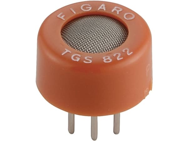 Figaro Gas-sensor TGS-822 Passer til gasser: Kulmonoxid, Ammoniak, Svovloxidid, Alkohol, Benzin (Ø x H) 17 mm x 10 mm