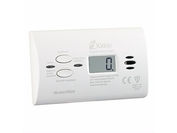 Kidde KID-7DCO, Karbonmonoksid detektor, Trådløs, Hvit, Hjem, Kontor, 85 dB, Flate-montert