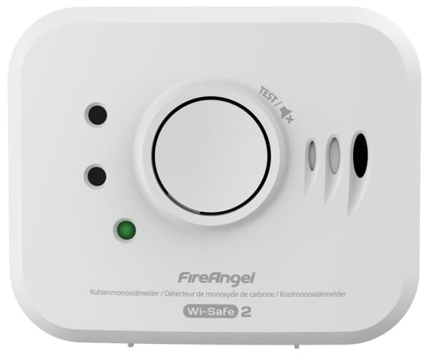 FireAngel NM-CO-10X-INT Kulilte-detektor inkl. 10 års batteri, Kan efter ønske omstilles til radio Batteridrevet Detekteret Kulmonoxid
