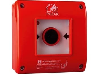 Spamel Fire protection button surface-mounted 2Z 1R red (OP1-W01-B-21-230VAC)