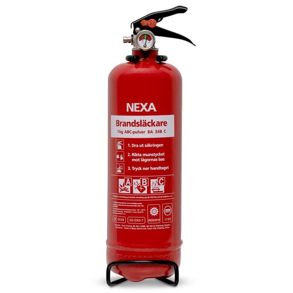 Nexa Brannslukningsapparat Rød 1kg 8A