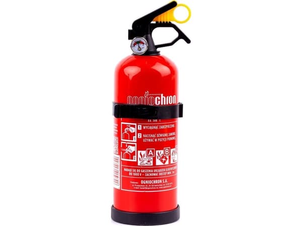 Ogniochron Abc powder fire extinguisher with manometer and hanger, 1 kg