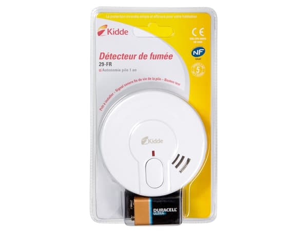 Kidde 29HD-L, Batteri, 9 V, Lithium, 5 år, Innebygd batteri, 10,2 cm