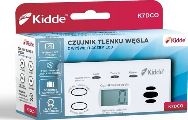 Kidde K7DCO karbonmonoksiddetektor med display