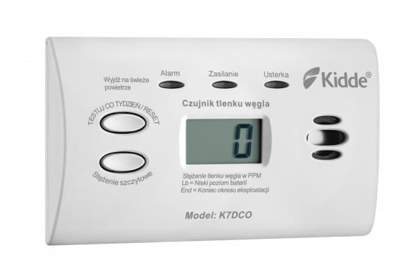 Kidde K7DCO karbonmonoksiddetektor med display