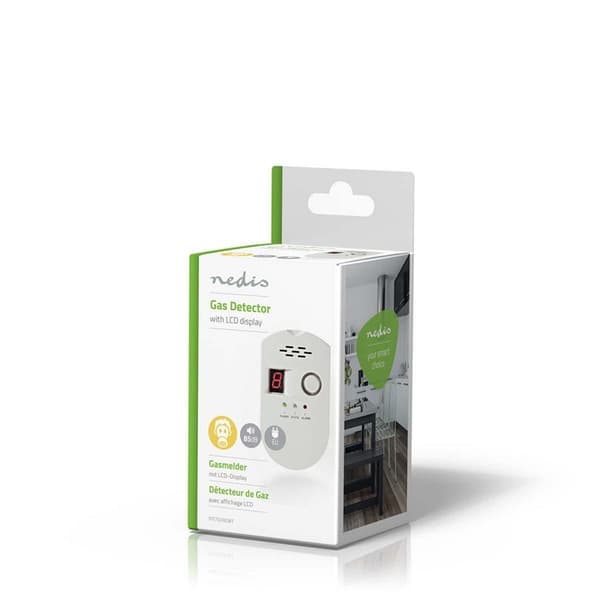 Nedis Gasalarm | Strømforsyning | 85 dB | Hvid