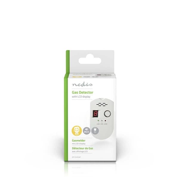 Nedis Gasalarm | Strømforsyning | 85 dB | Hvid