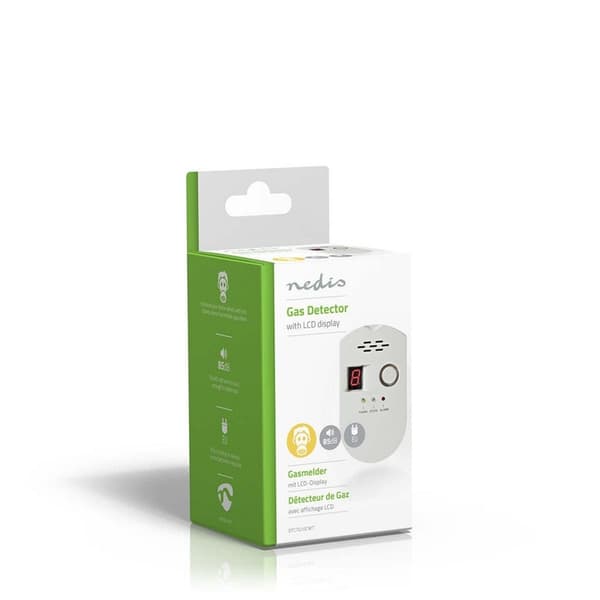 Nedis Gasalarm | Strømforsyning | 85 dB | Hvid
