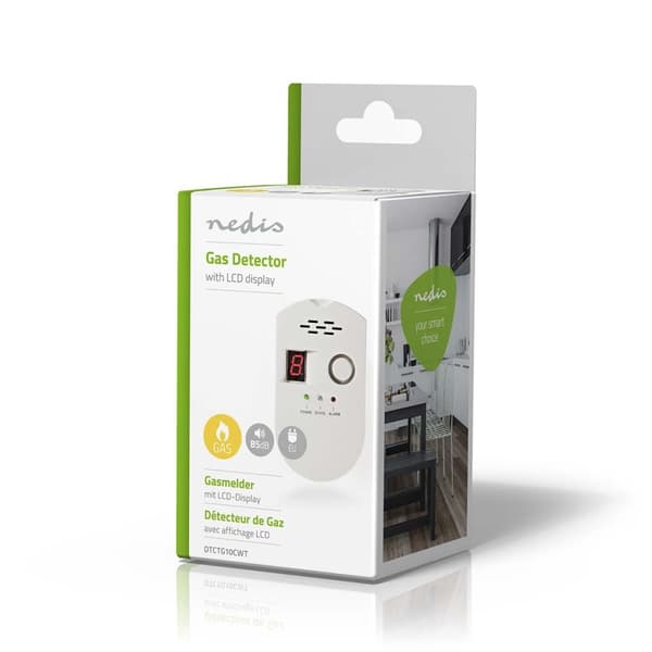 Nedis Gasalarm | Strømforsyning | 85 dB | Hvid