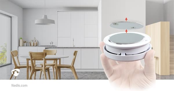 Nedis Detektorfeste | Diameter: 39.4 mm | Magnetisk | Teip | Sølv