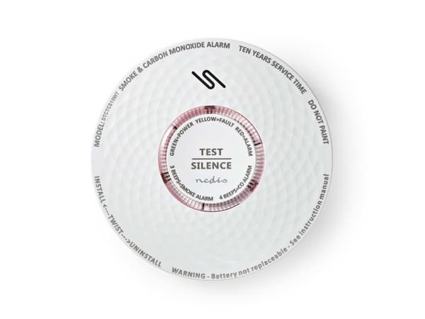 Nedis DTCTCS10WT, Luft-prøve detektor, Hvit, Hjem, Kontor, ABS, 85 dB, 10 år