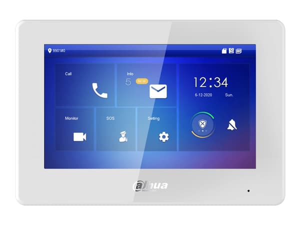 Dahua VTH5 Series VTH5421HW-W - IP intercom station monitor - Wi-Fi, indoor - trådløs, kablet - 802.11b/g/n - 2.4 Ghz - 10/100 Ethernet - hvit