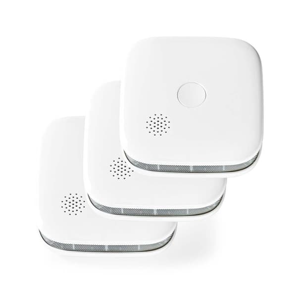 Nedis SmartLife Rökdetektor | Wi-Fi | Batteridriven | Givarlivscykel: 10 år | EN 14604 | Max. batteritid: 24 Månader | 85 dB | Vit | 3 st