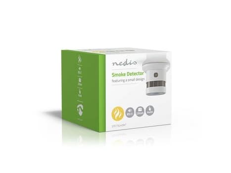 Nedis DTCTSL40WT, Akku, 3 V, Litiumioni (Li-Ion), 10 vuosi/vuosia, Sisäänrakennettu akku, 70 mm