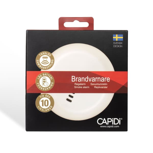 CAPiDi Røykvarsler 1-pakning Hvit