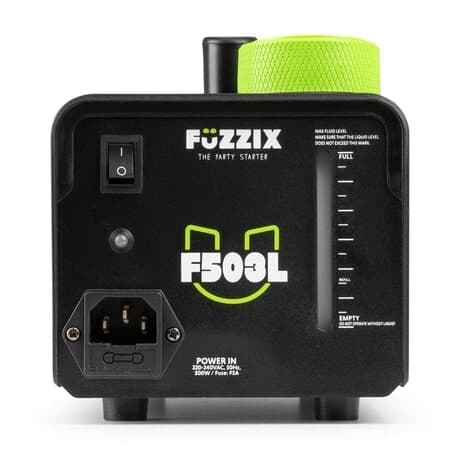 Fuzzix F509L Party Rökmaskin med 9 inbyggda RGB LEDs inkl 250ml Smoke Fluid - svart