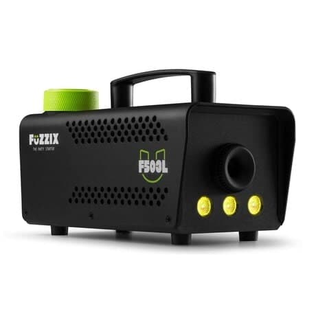 Fuzzix F509L Party Rökmaskin med 9 inbyggda RGB LEDs inkl 250ml Smoke Fluid - svart