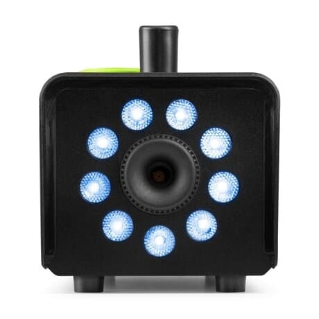 Fuzzix F509L Party Rökmaskin med 9 inbyggda RGB LEDs inkl 250ml Smoke Fluid - svart