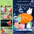 Miniatyrbild 2 av 4: C Maskin för bubblor 16x9x20cm Turnip Bunny leksaks bubbelmaskin med ljus present till barn