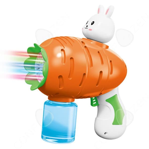 C Maskin för bubblor 16x9x20cm Turnip Bunny leksaks bubbelmaskin med ljus present till barn